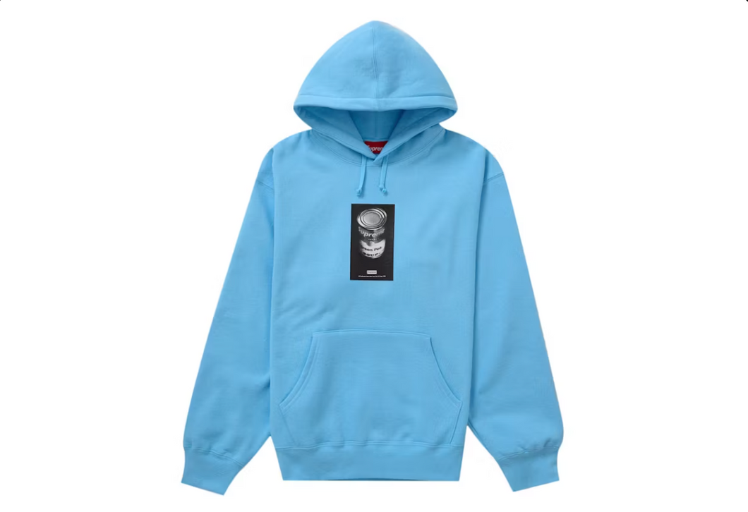 Supreme Soup Can Hooded Sweatshirt Light Blue