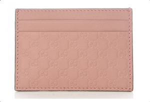 Porte-cartes Gucci Microguccissima (5 emplacements pour cartes) Rose pâle