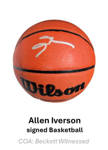 Ballon de basket signé Allen Iverson