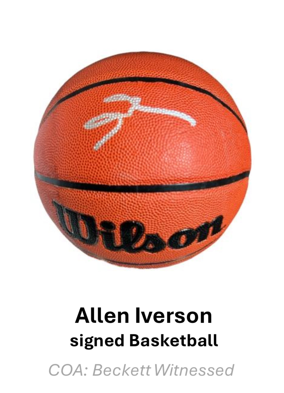 Ballon de basket signé Allen Iverson