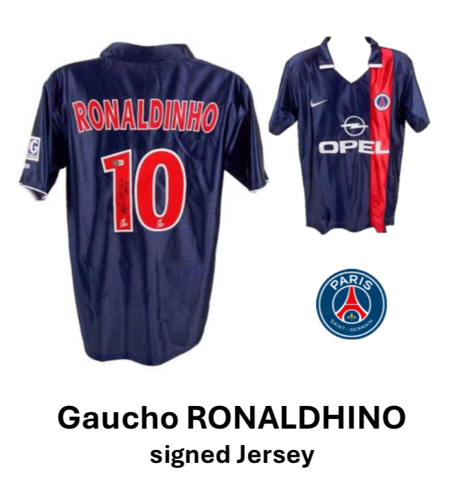 Maillot officiel du joueur signé Gaucho RONALDHINO