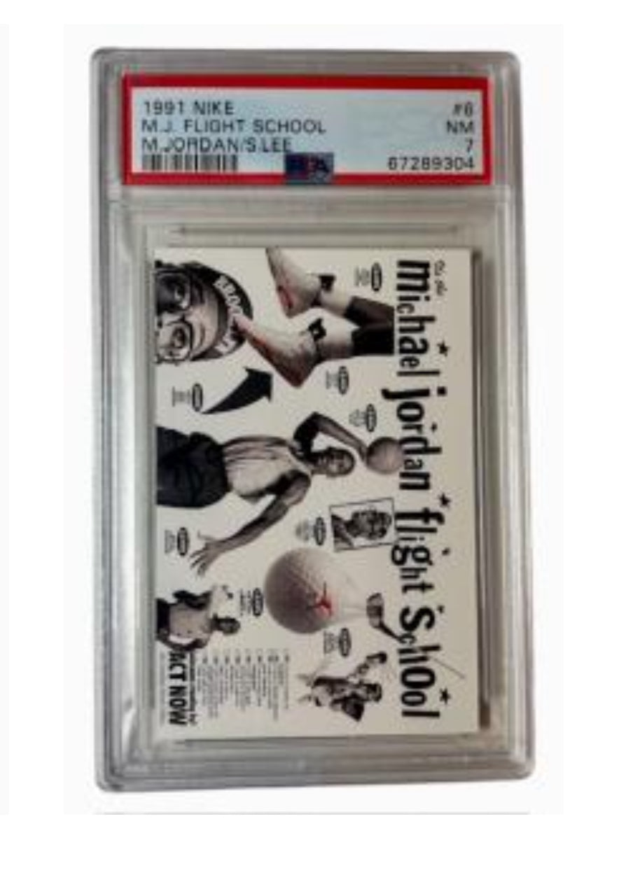 1991 NIKE #6 MI FLIGHT SCHOOL Michael Jordan et Spike Lee PSA 7