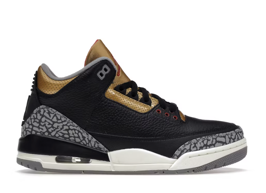 Jordan 3 Retro Noir Ciment Or