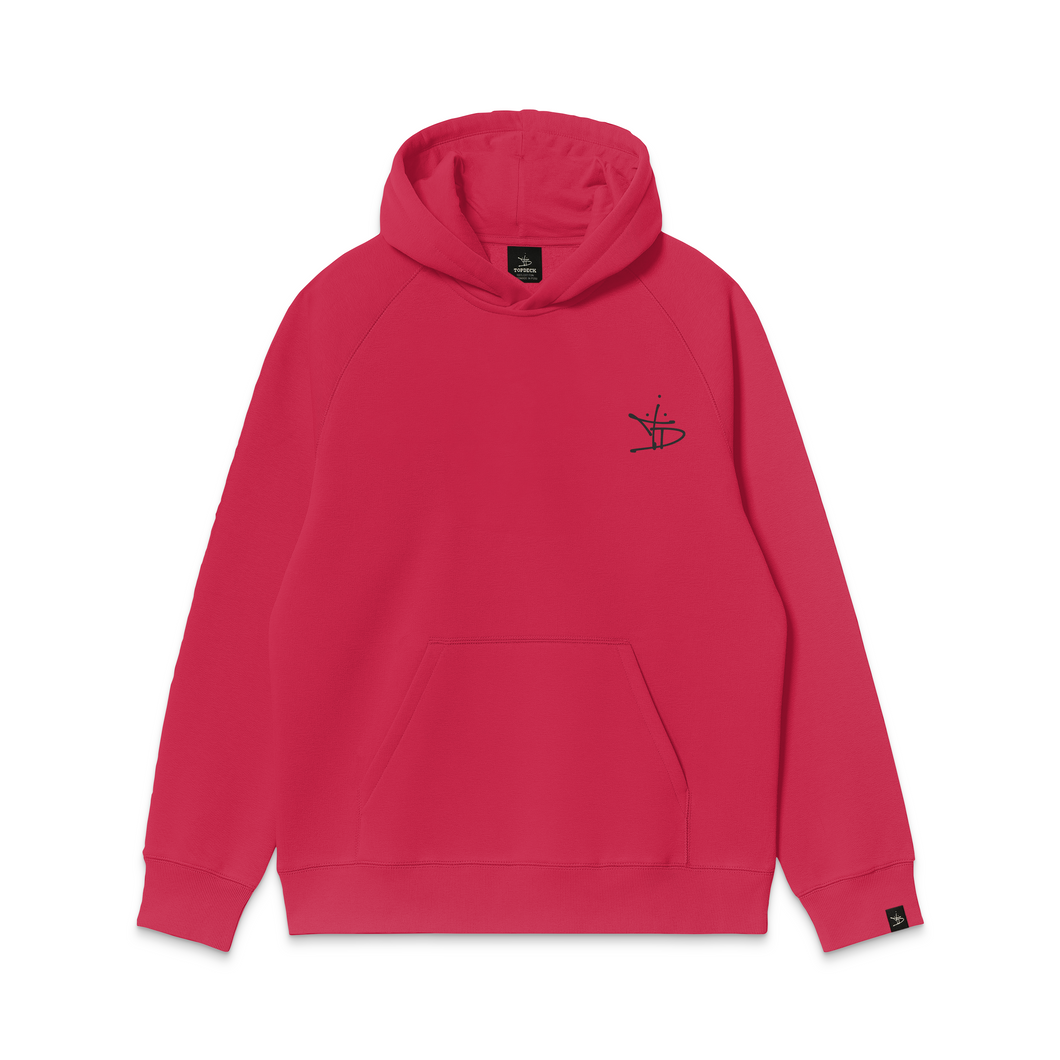 Sweat à capuche rouge