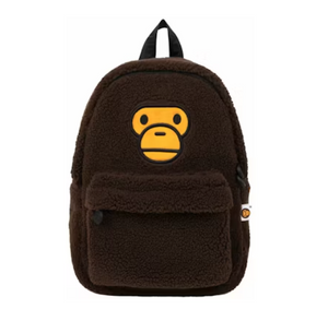 Mini sac à dos en fourrure BAPE Baby Milo Marron PRÉCOMMANDE