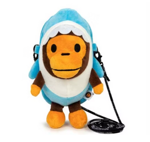 Sac pour téléphone portable en peluche BAPE Baby Milo Shark Bleu PRÉCOMMANDE