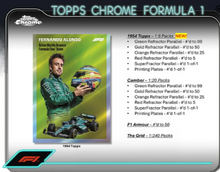 Charger l&#39;image dans la galerie, Blaster de Formule 1 Topps Chrome F1 2024, pack de 6
