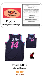 Maillot de joueur officiel signé par Tyler HERRO