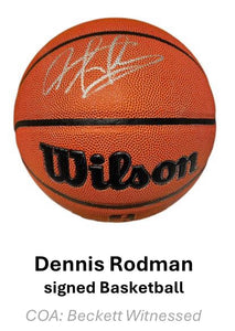 Ballon de basket signé Dennis Rodman