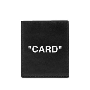 PORTE-CARTES OFF-WHITE C/O VIRGIL ABLOH NOIR AVEC CITATION