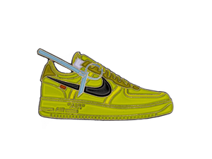 Pin's Nike AF1 x OFF-WHITE « Volt »