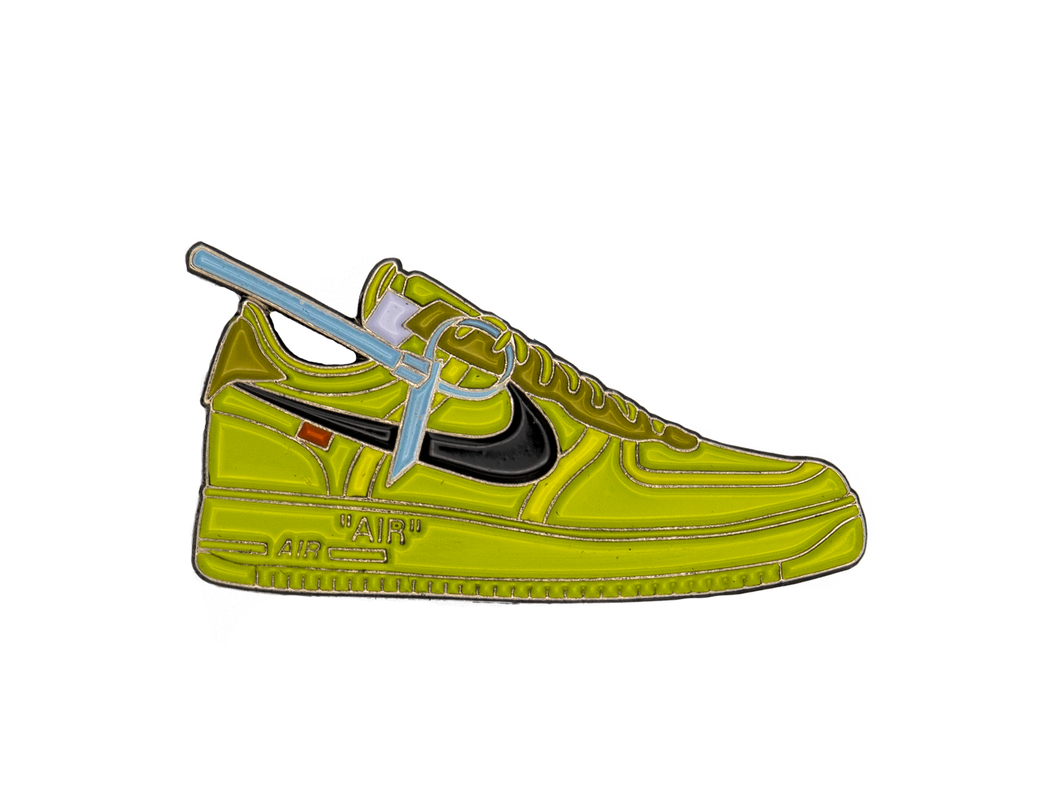 Pin's Nike AF1 x OFF-WHITE « Volt »