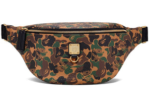 Sac ceinture MCM x BAPE Stark moyen Visetos camouflage