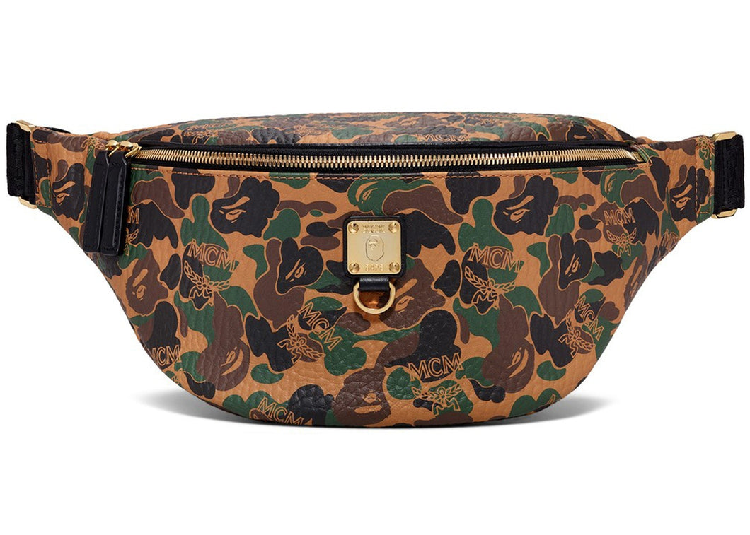 MCM x BAPE Stark Belt Bag Medium Visetos Camo