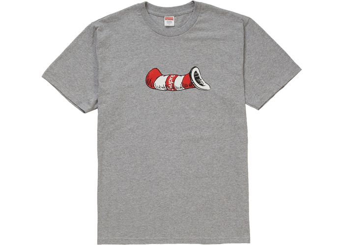 T-shirt Supreme Cat in the Hat Gris Taille M / L / XL 