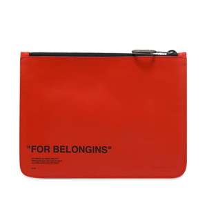 Pochette plate avec citation OFF-WHITE