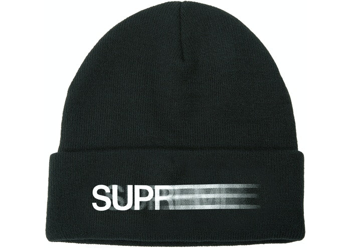 Bonnet Supreme Motion Logo noir chiné 