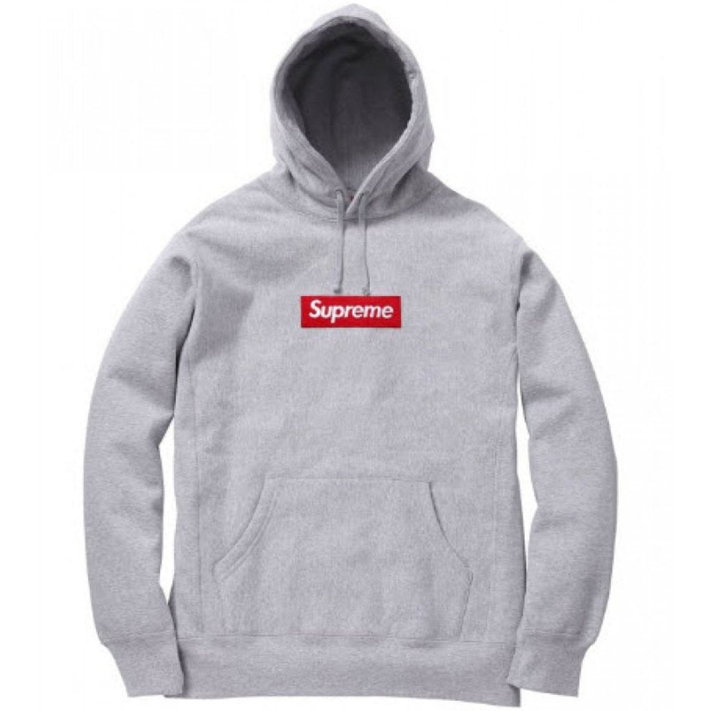 Supreme Box Logo Hoodie- Grey/Red  (2016)