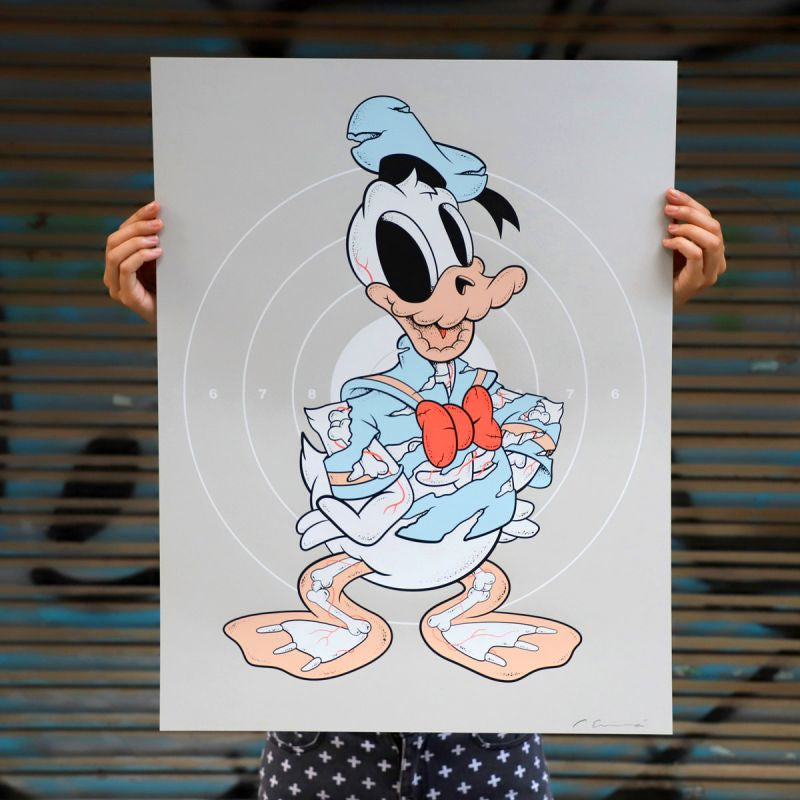 Cote Escriva Creepy Duck Fluor Print