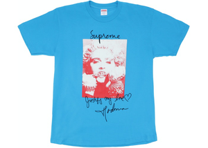 T-shirt Supreme Madonna bleu vif taille L