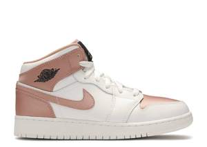 Jordan 1 Mid Blanc Or Rose (GS) Taille 7Y / 40 EUR