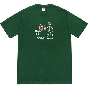 T-shirt Supreme Spitfire Cat Vert Foncé Taille L