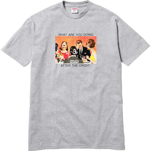 Supreme Orgy Tee Heather Grey Size XL