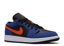 Charger l&#39;image dans la galerie, Air Jordan 1 Low Noir Bleu Orange (GS) Multi Tailles
