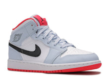 Load image into Gallery viewer, Jordan 1 Mid Half Blue Polka Dot Swoosh (GS) Multi Sizes
