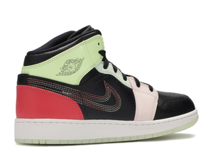 Jordan 1 Mid Glow-In-The-Dark (GS) Plusieurs tailles