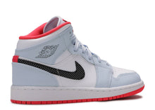 Charger l&#39;image dans la galerie, Jordan 1 Mid Half Bleu Polka Dot Swoosh (GS) Plusieurs tailles
