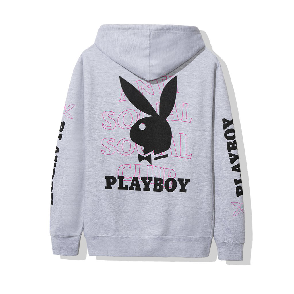 Sweat à capuche Playboy Anti Social Social Club Gris Taille L