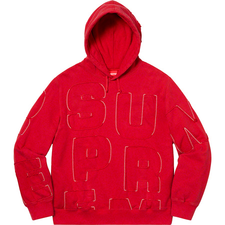 Sweat à capuche Supreme Cutout Letters Rouge Taille L