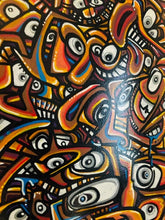 Charger l&#39;image dans la galerie, Peinture unique sur planche de skate de Gerard Gademan intitulée ROCK 
