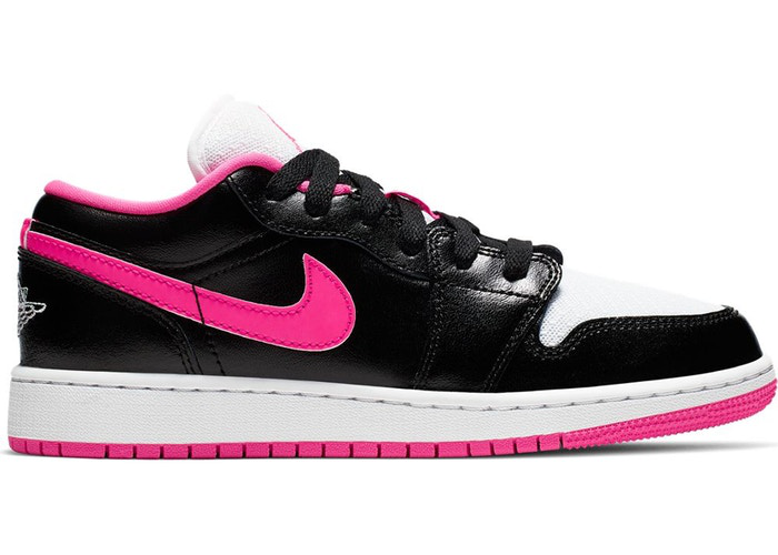 Jordan 1 Low Noir Blanc Hyper Rose (GS) Multi Tailles