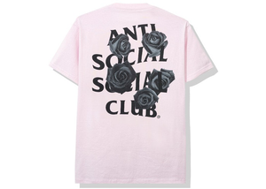 T-shirt rose avec motif chauve-souris et emoji Anti Social Social Club, taille M