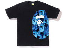 Charger l&#39;image dans la galerie, T-shirt BAPE Flame Side Big Ape Head Black/Blue Taille M
