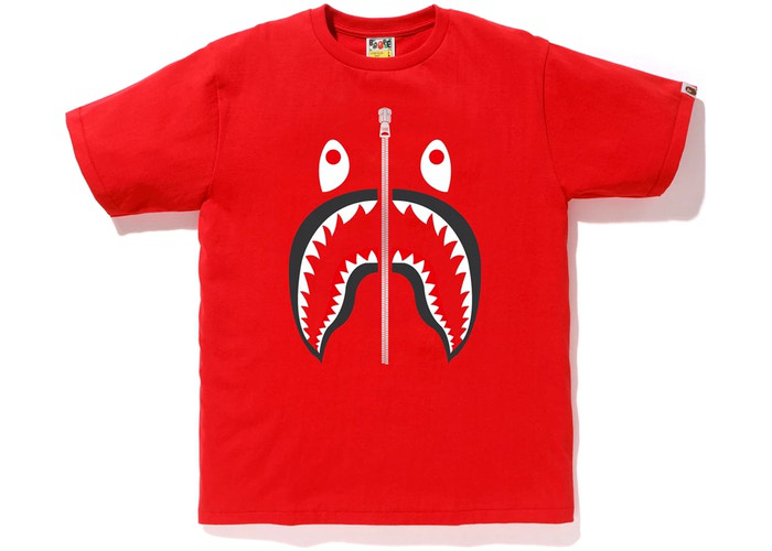 T-shirt BAPE Shark Rouge Taille L