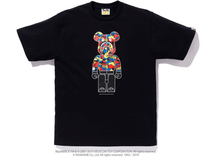 Load image into Gallery viewer, BAPE x Medicom Toy Camo Bear Tee Black Size S
