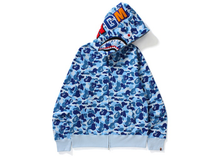 Load image into Gallery viewer, BAPE ABC Shark Full Zip Hoodie Blue Size XL
