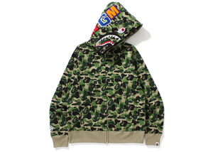 BAPE ABC Shark Full Zip Hoodie Green Size M