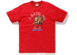 T-shirt BAPE x Jurassic World Raptor College Rouge Taille L