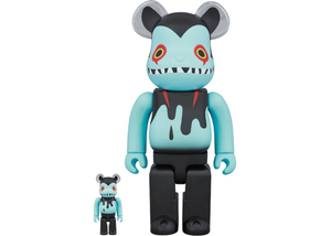 Ensemble Bearbrick Devil Byron 100% et 400% Noir