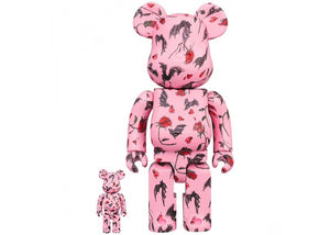 Bearbrick KIDILL x ERI WAKIYAMA 100% & 400% Set BAT & ROSE PINK