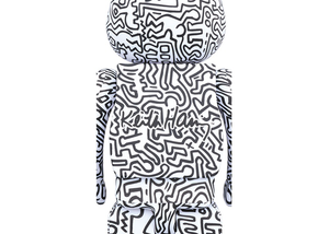 Coffret Bearbrick Keith Haring #4 100% et 400% Blanc