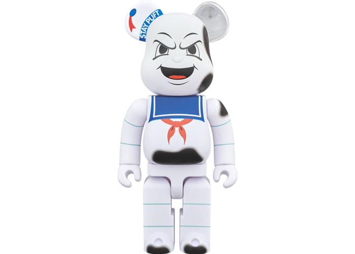 Bearbrick Stay Puft Marshmallow Man Anger Face 400 % Blanc