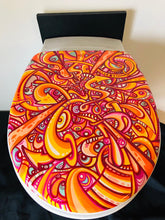 Load image into Gallery viewer, One of a Kind Toilet Seat Cover  painting by Gerard Gademan called FLUSHED 1
