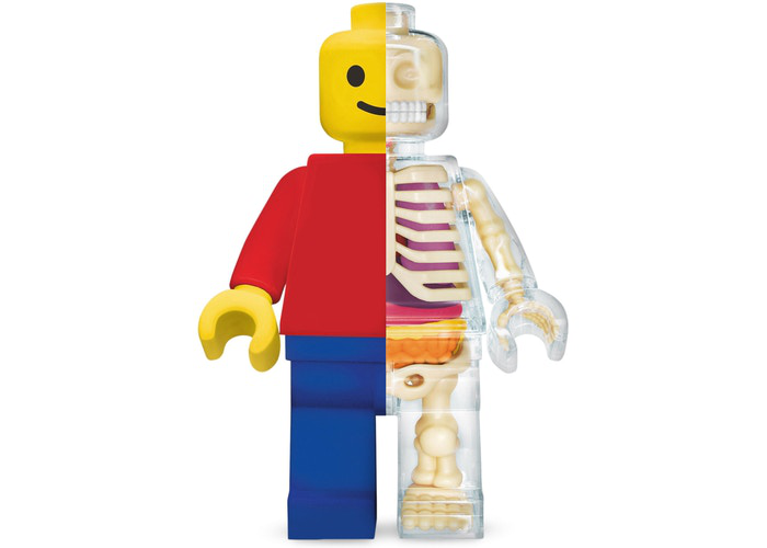 Jason Freeny Brick Man Anotomical Large Puzzle 12 IN / 30 CM