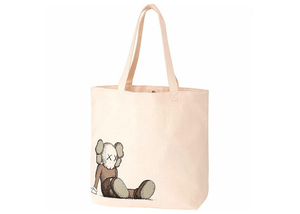 KAWS x Uniqlo Holiday Tote Bag Natural