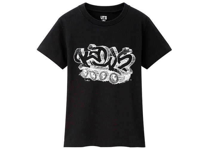 KAWS x Uniqlo Wordmark Tee (Kids) Black Age 3-4 / 9-10